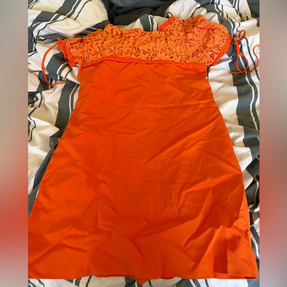 Moschino silk and lace mini dress